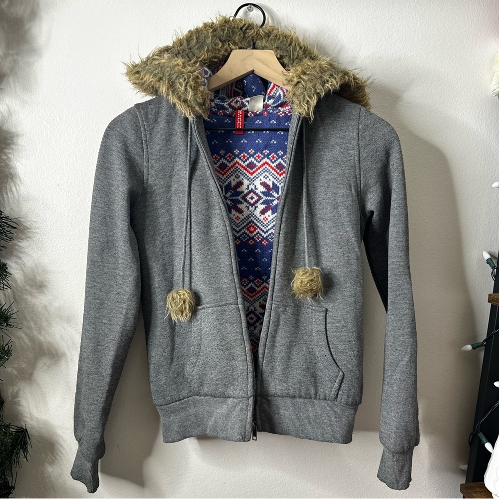 H&M Thermal Zip Up Hoodie Size 2